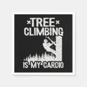 Baumklettern ist mein Cardio Funny Arborist Gesche Serviette (Vorderseite)