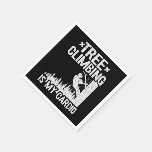 Baumklettern ist mein Cardio Funny Arborist Gesche Serviette (Ecke)