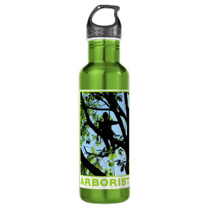 Baumklimatische Silhouette:Arborist Edelstahlflasche