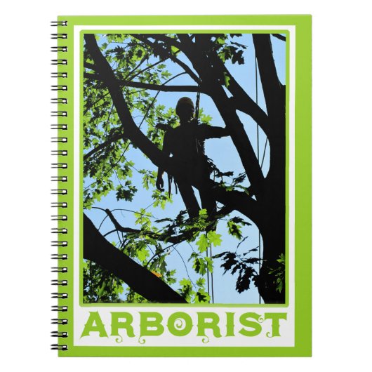 Baumklimatische Silhouette: Arborist Notizblock (Vorderseite)