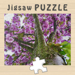 Baumkrone Rosa blühende Blume Foto - Puzzle