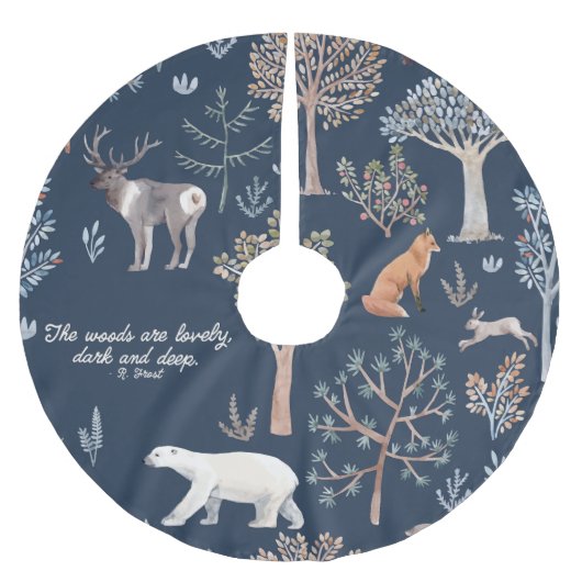 Baumkronen für Waldtiere Polyester Weihnachtsbaumdecke (Vorderseite)