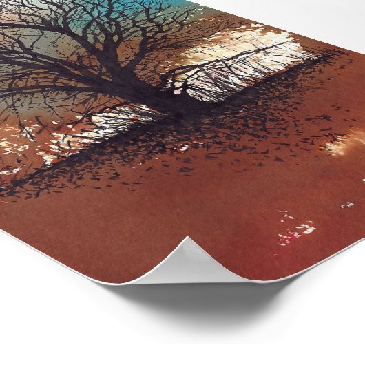 Baumkronen-Kunstdruckerei Poster (Ecke)