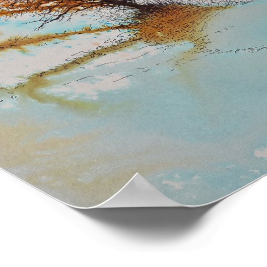 Baumkronen-Kunstdruckerei Poster (Ecke)