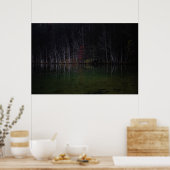 Baumlandschaft am See Poster (Küche)