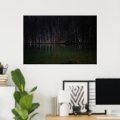 Baumlandschaft am See Poster (Heimbüro)