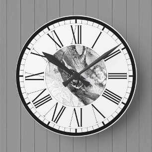 Baumläufer britische Vogelillustration runde Uhr