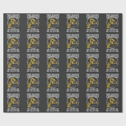 Baumloggen Joke Forestry Harvester Geschenkpapier (Flach)