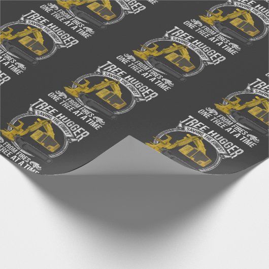 Baumloggen Joke Forestry Harvester Geschenkpapier (Ecke)