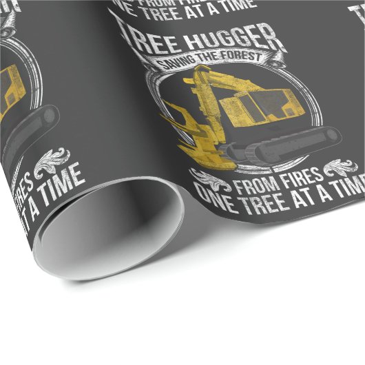 Baumloggen Joke Forestry Harvester Geschenkpapier (Rolleneckpunkt)