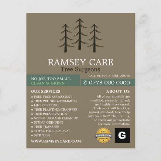 Baumlogo - Baumchirurg - Arborist Flyer (Vorne)