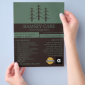 Baumlogo - Baumchirurg - Arborist Flyer (Hand)