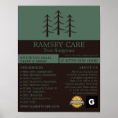 Baumlogo - Baumchirurg - Arborist Poster (Vorne)