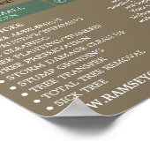 Baumlogo - Baumchirurg - Arborist Poster (Ecke)