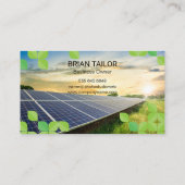 Baumlogo | BLÄTTER | Solarpaneel Visitenkarte (Rückseite)