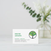 Baumlogo | Landflucht | Baumschneiden Visitenkarte (Stehend Vorderseite)