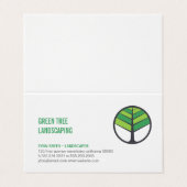 Baumlogo | Landflucht | Baumschneiden Visitenkarten (Außenseite Aufgefaltet)