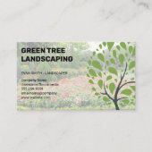 Baumlogo | Landflucht | Garten Hintergrund Visitenkarte (Vorderseite)