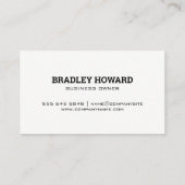 Baumlogo | Landflucht | Metallgrenze Visitenkarte (Rückseite)