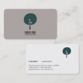 Baumlogo (natürliches hellbraun) visitenkarte (Vorne/Hinten)