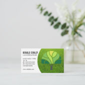 Baumlogo | Rasen Visitenkarte (Stehend Vorderseite)