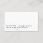 Baumlogo | Rasenmäher und Gras Visitenkarte (Rückseite)