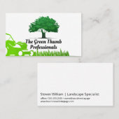 Baumlogo | Rasenmäher und Gras Visitenkarte (Vorne/Hinten)