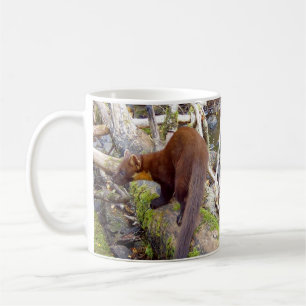 Baummarder Rustikaler Wald Säugetier Illustration Kaffeetasse