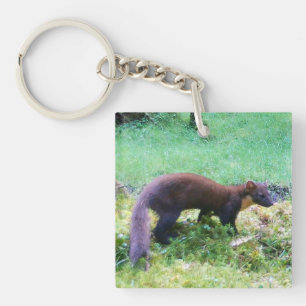 Baummarder-Wald-Wildtier-Illustration Elegant Schlüsselanhänger