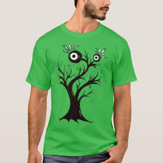 Baummonster-Weiße Farbe Zeichnend T-Shirt
