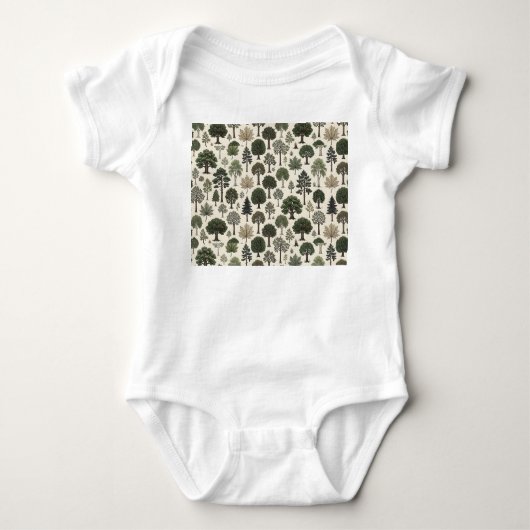 Baummuster Baby Strampler (Vorderseite)