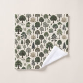 Baummuster Badhandtuch Set (Waschlappen)