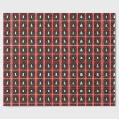 Baummuster Kariert Geschenkpapier (Flach)