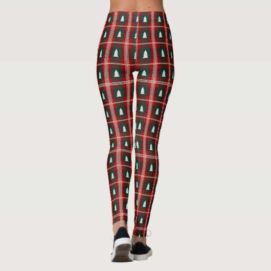 Baummuster Kariert Leggings (Rückseite)