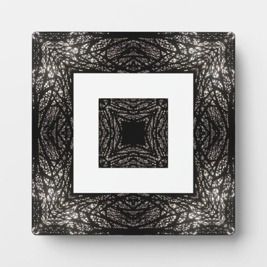 Baummuster schwarz-weiß fotoplatte (Vorderseite)