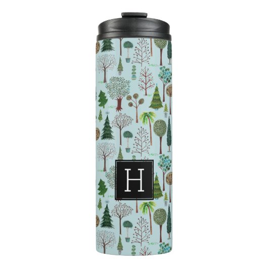 Baummuster Wald-Waldland | Thermal Tumbler Thermosbecher (Vorderseite)