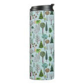 Baummuster Wald-Waldland | Thermal Tumbler Thermosbecher (Nach links gedreht)