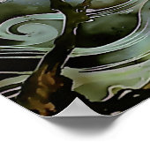 Baumnachtszene Vollmondmalerei Poster (Ecke)