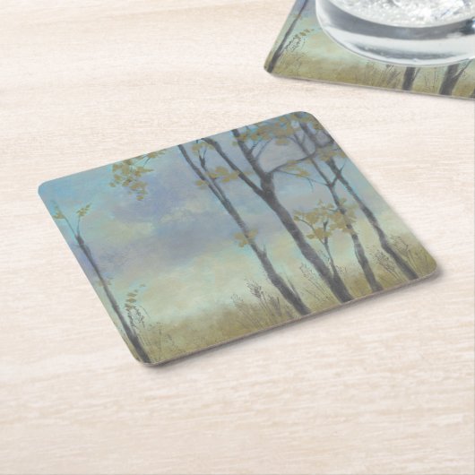 Baumnähte Weizengras I Rechteckiger Pappuntersetzer (angewinkelt)