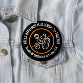 Baumnuss-Allergie-Abzeichen Button (Beispiel)