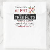 BaumNut Food Allergie Quadratischer Aufkleber (Tasche)