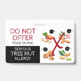 BaumNut Food Allergy Alert Label Ausweis