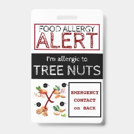 BaumNut Food Allergy Alert Label Ausweis