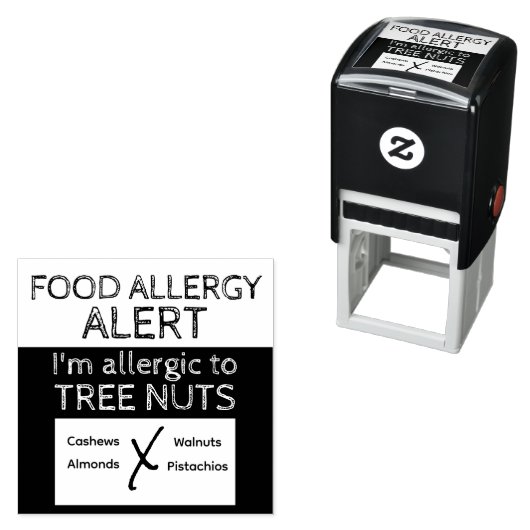 BaumNut Food Allergy Alert Permastempel (Beispiel)