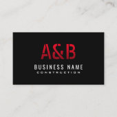 Baumonogramm Rote Fett Schlichte Initialen Visitenkarte (Vorderseite)