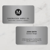 Baumonogramm Silver Gerahmt Beruflich Visitenkarte (Vorne/Hinten)