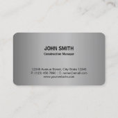 Baumonogramm Silver Gerahmt Beruflich Visitenkarte (Rückseite)