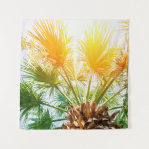 Baumpalme helle Sonne Hintergrund Sommer tropisch Wandteppich