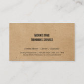 Baumpflege | Landflucht | Gardener Visitenkarte (Rückseite)