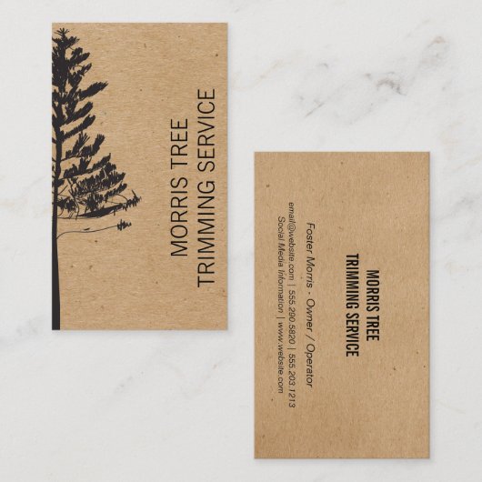 Baumpflege | Landflucht | Gardener Visitenkarte (Vorne/Hinten)